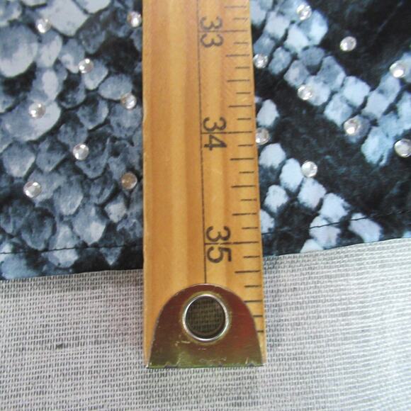 Michael Kors Dress Womens S Blue Gray Snake Skin Rhinestones Sleeveless Sheath - Picture 7 of 11